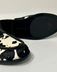W5-90046 Mocassino Cow Print Nero/Bianco