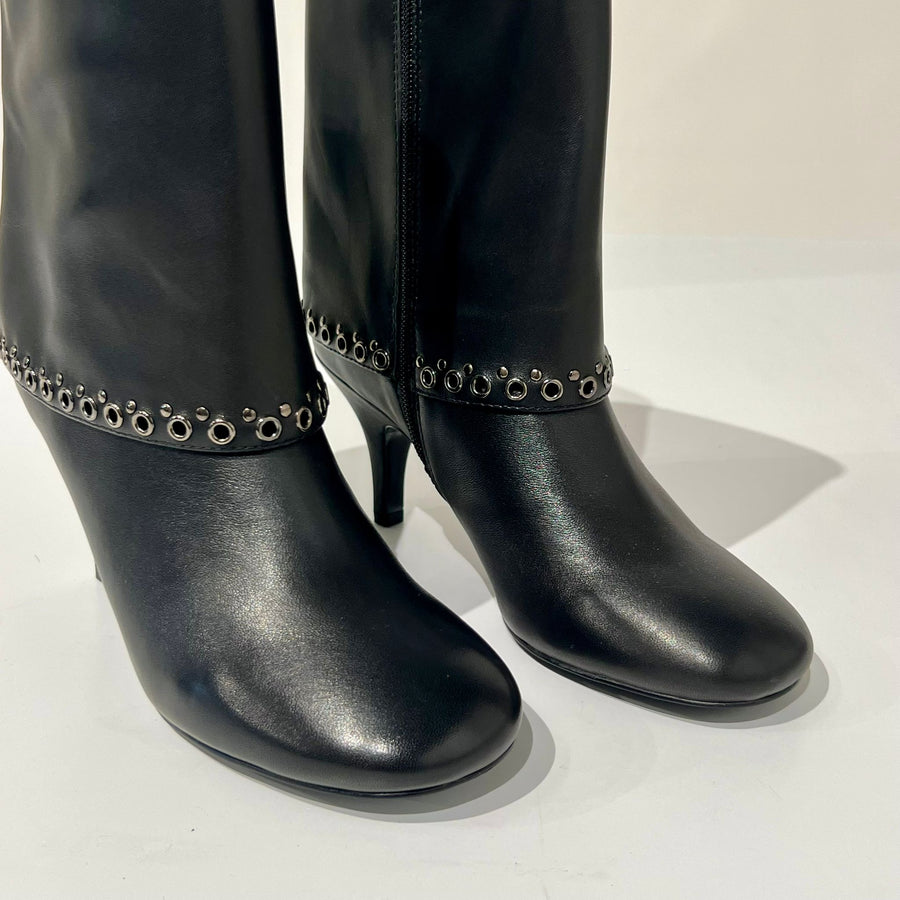 W5-90076 Stivale Risvolto Nappa Nero