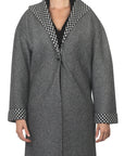 W4-35065 Cappotto Pied de Poule Bianco Nero