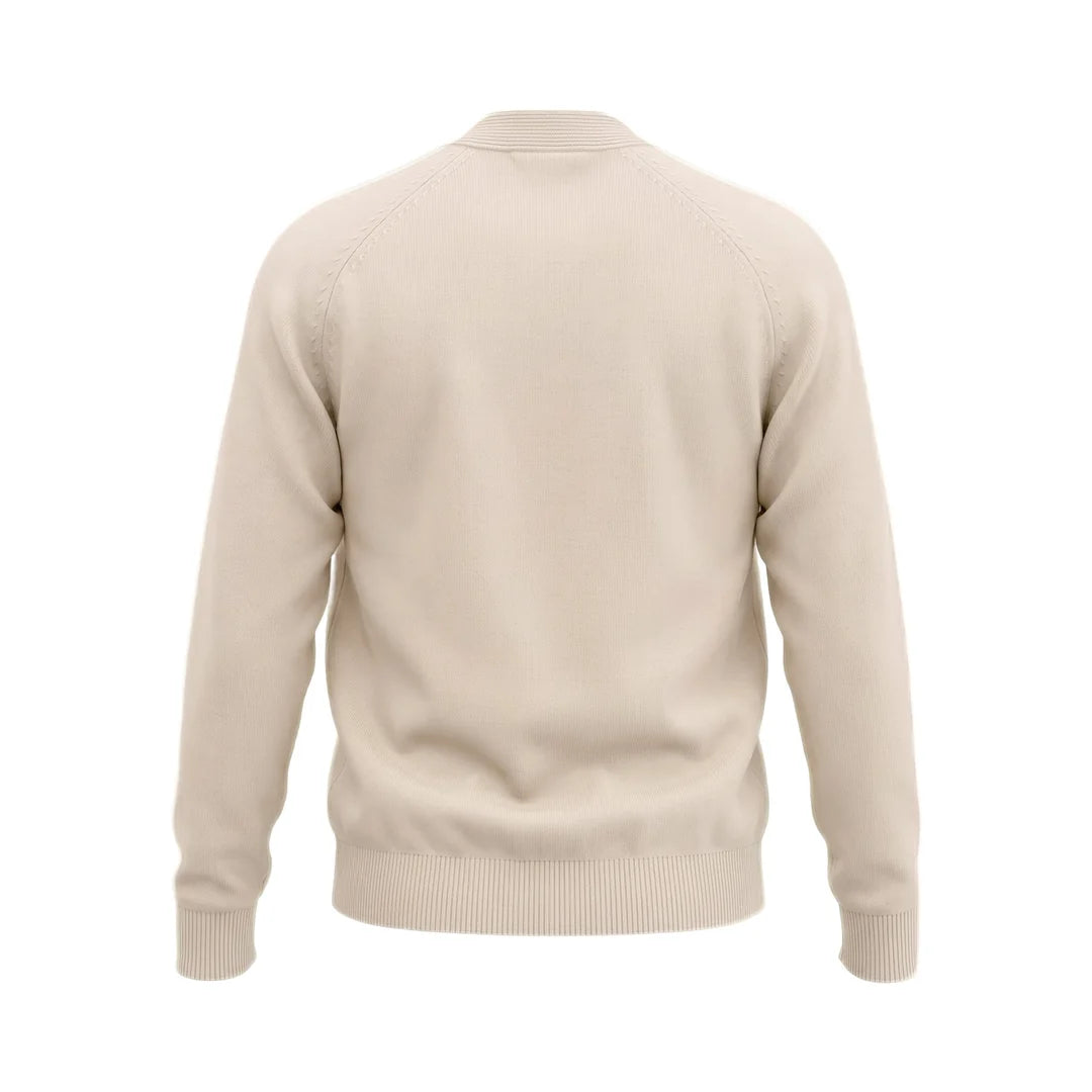 W6-IVY VARSITY WOOL HARVARD Cardigan Cream Man