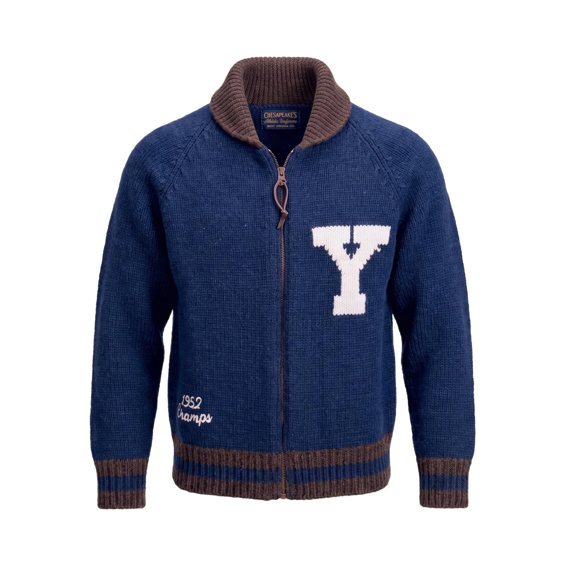 W6-YANKEES CHAMP WOOL Maglia Zip Navy Man