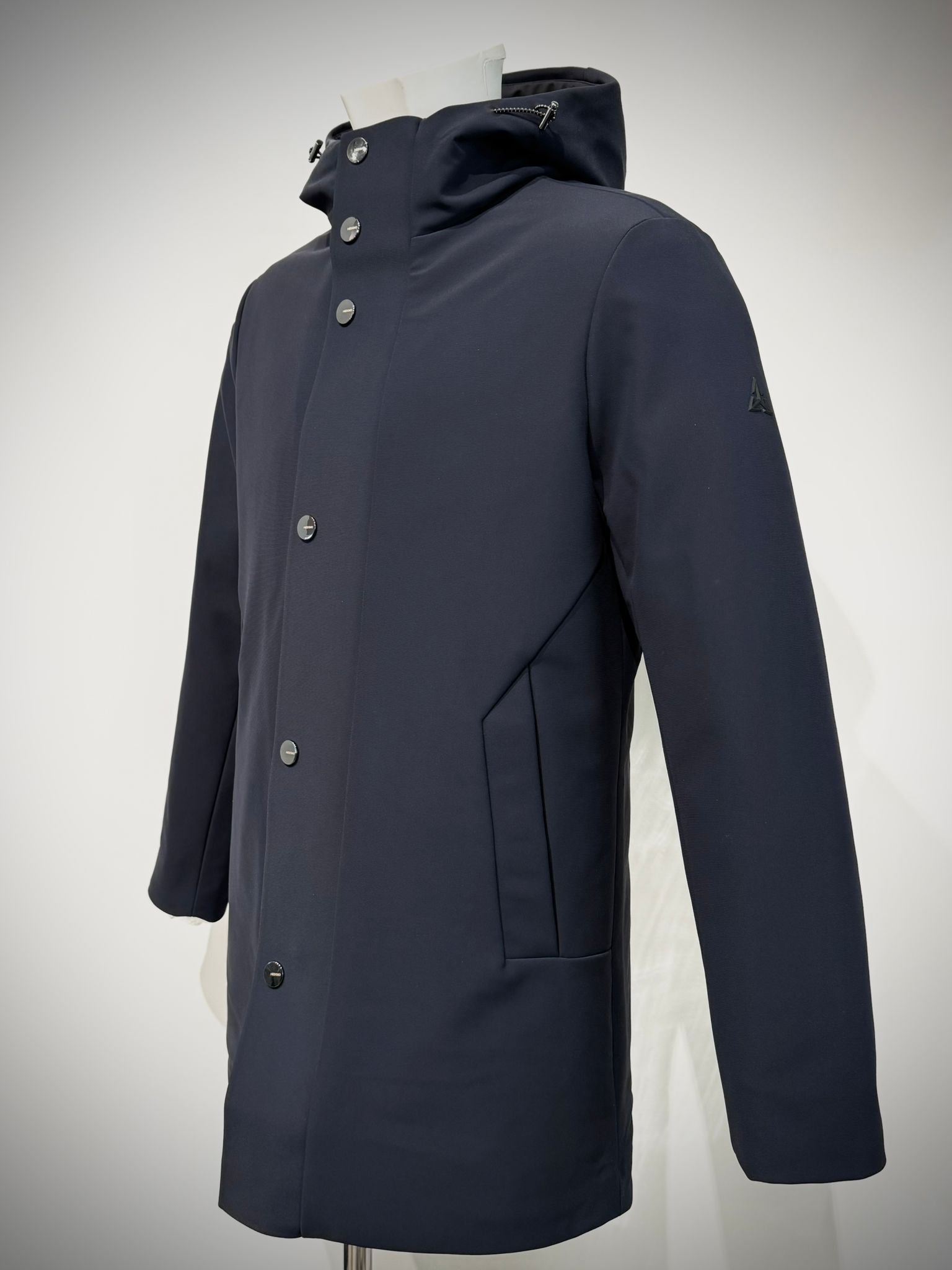 W5-0015 FROST Parka Tech Lungo Cappuccio Blu Man