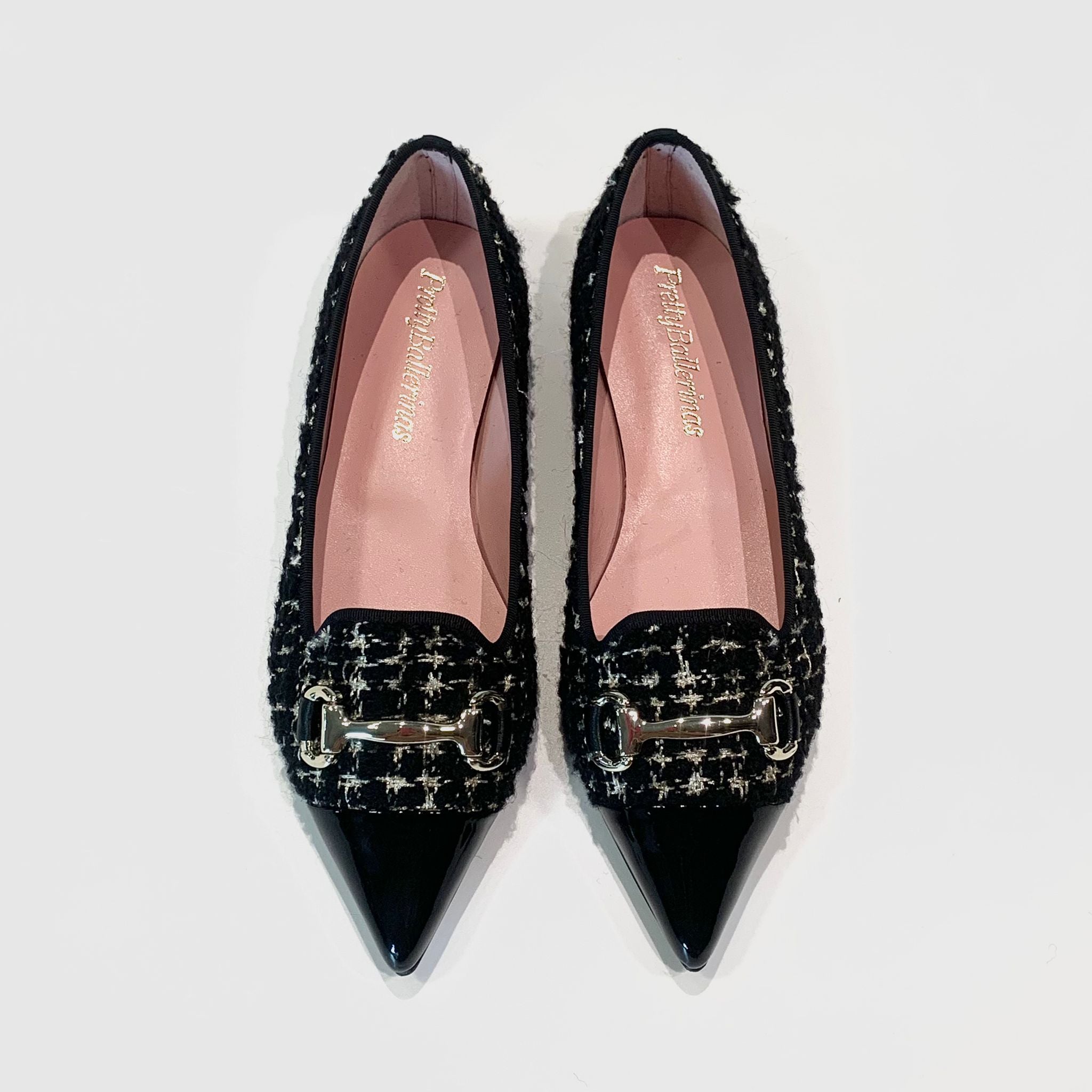 W4-51623 ELLA Ballerina Tweed Black-White