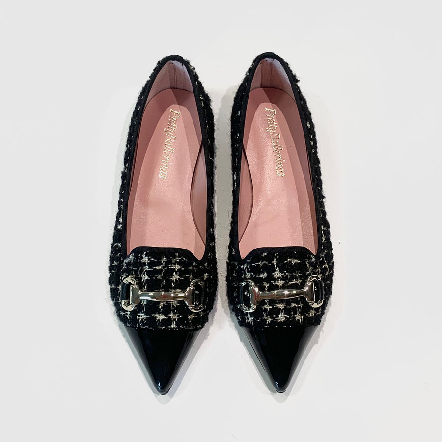 W4-51623 ELLA Ballerina Tweed Black-White