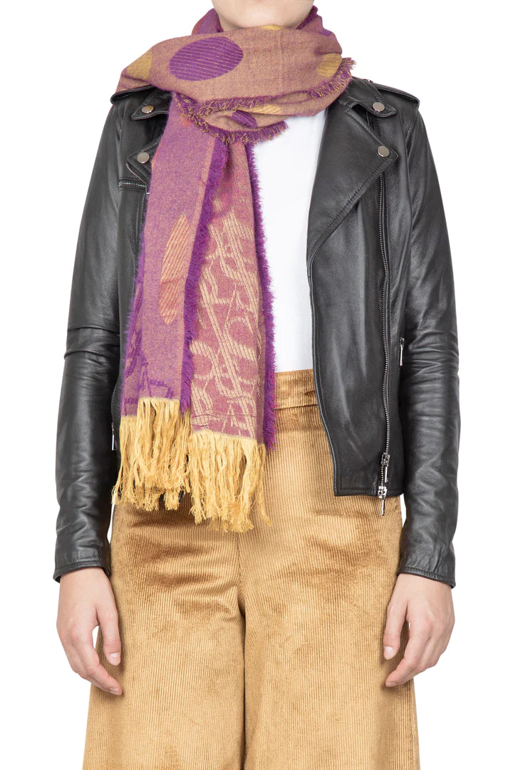 W-95008 Sciarpa Fantasia Viola