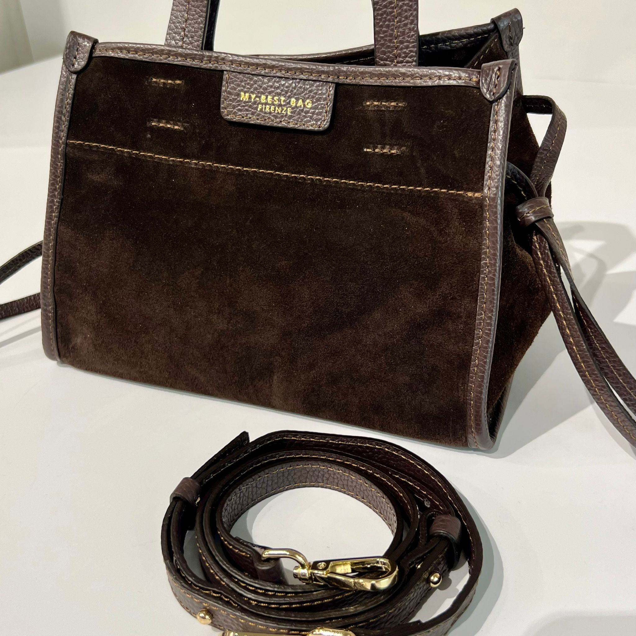 W5-1028 DIVA Borsa Suede Chocolate