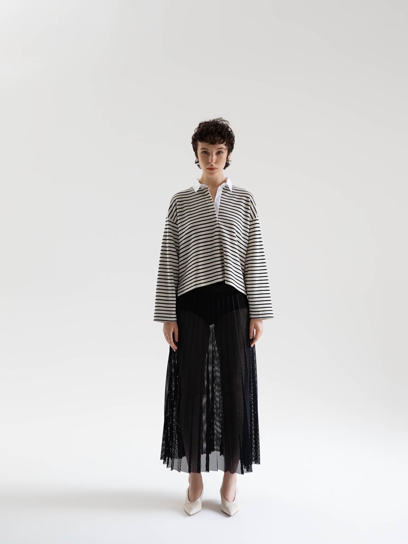 S5-OBEROI Gonna Plissè Nero