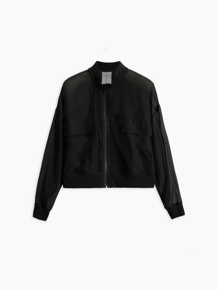 W5-STEPHANIE K148 Bomber Organza Black 009