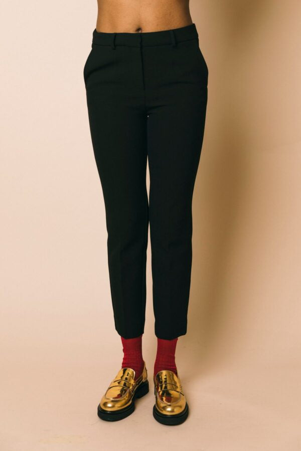 S4-PA028 Pantalone Slim Nero