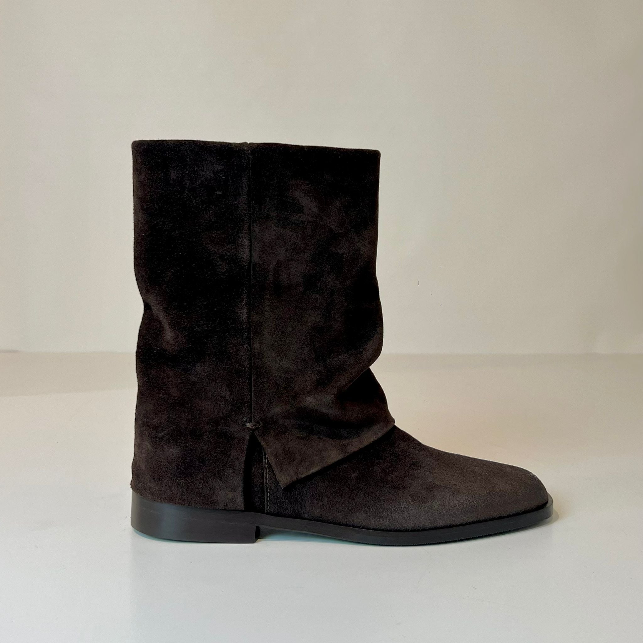 W5-9531 Tronchetto Ghetta Velour Tmoro