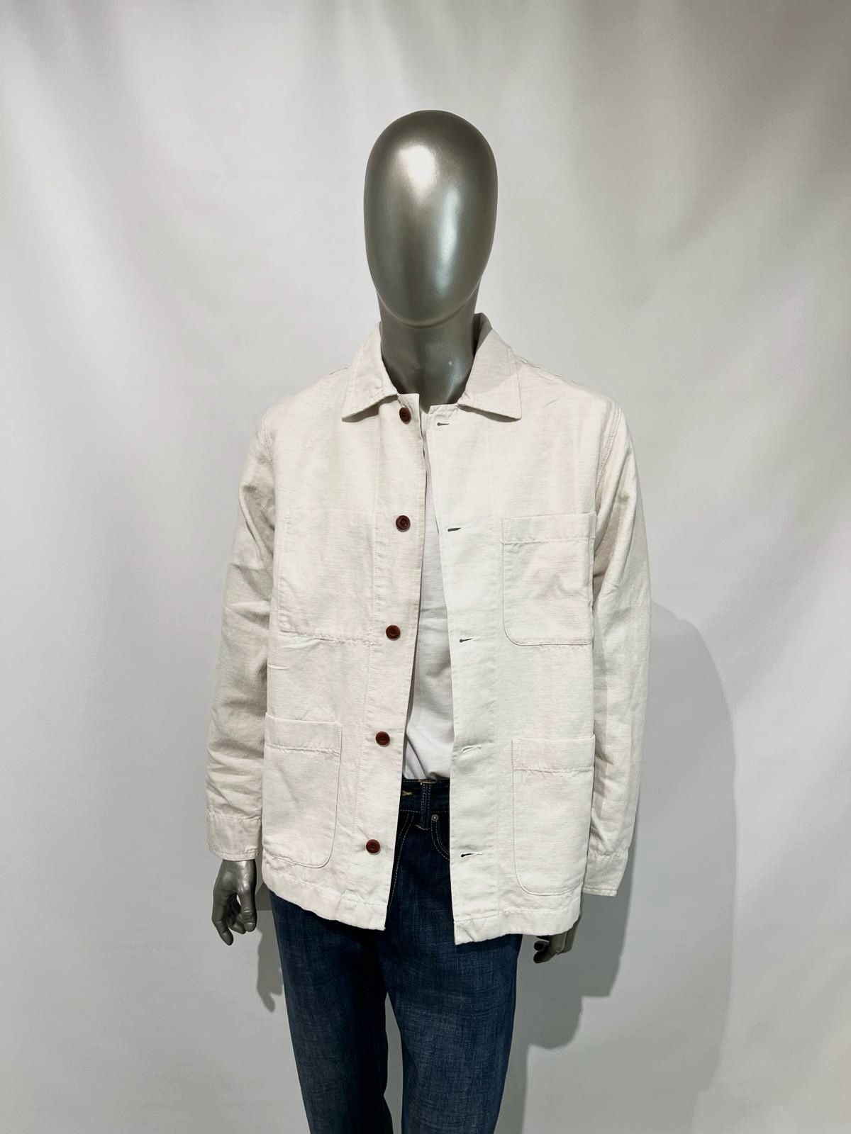 US5-ST.MALO Work Jacket Canvas Ivory Man