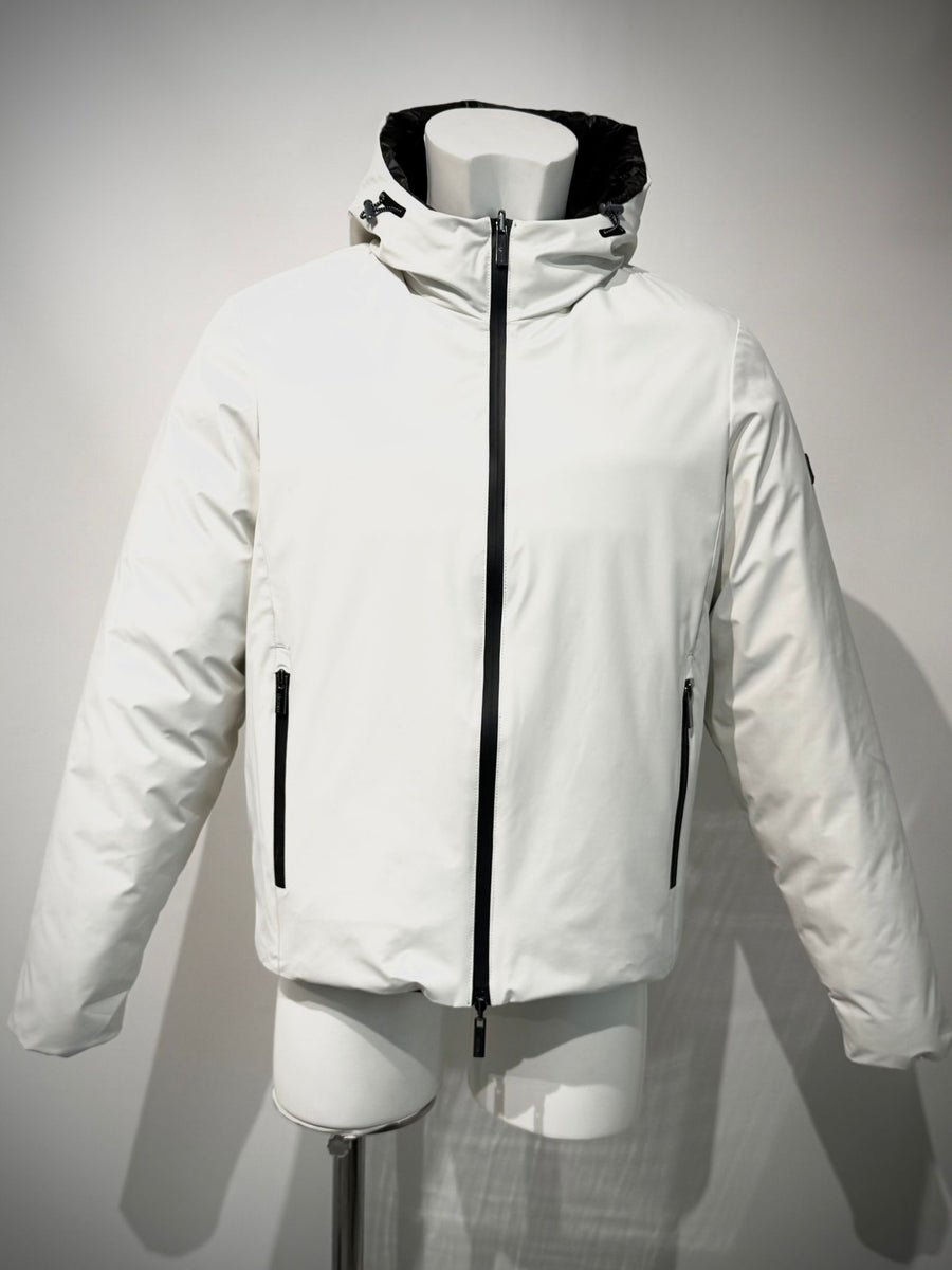 W5-0004 Giubbotto Reversibile Cappuccio Ghiaccio/Nero Man