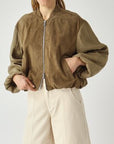 DS6-ELLA Bomber Scamosciato Salvia