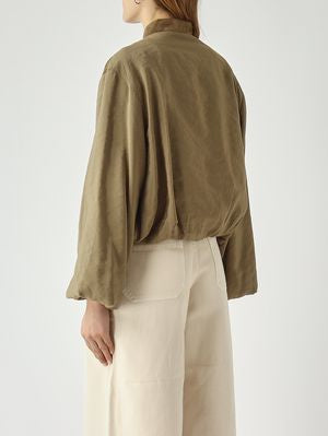 DS6-ELLA Bomber Scamosciato Salvia