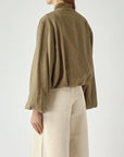 DS6-ELLA Bomber Scamosciato Salvia