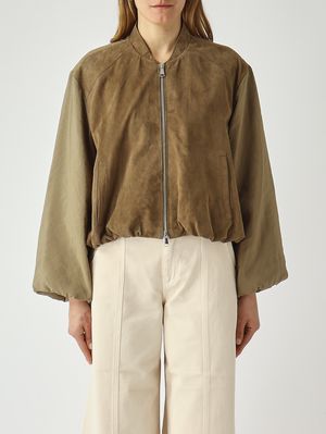 DS6-ELLA Bomber Scamosciato Salvia