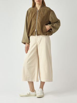 DS6-ELLA Bomber Scamosciato Salvia