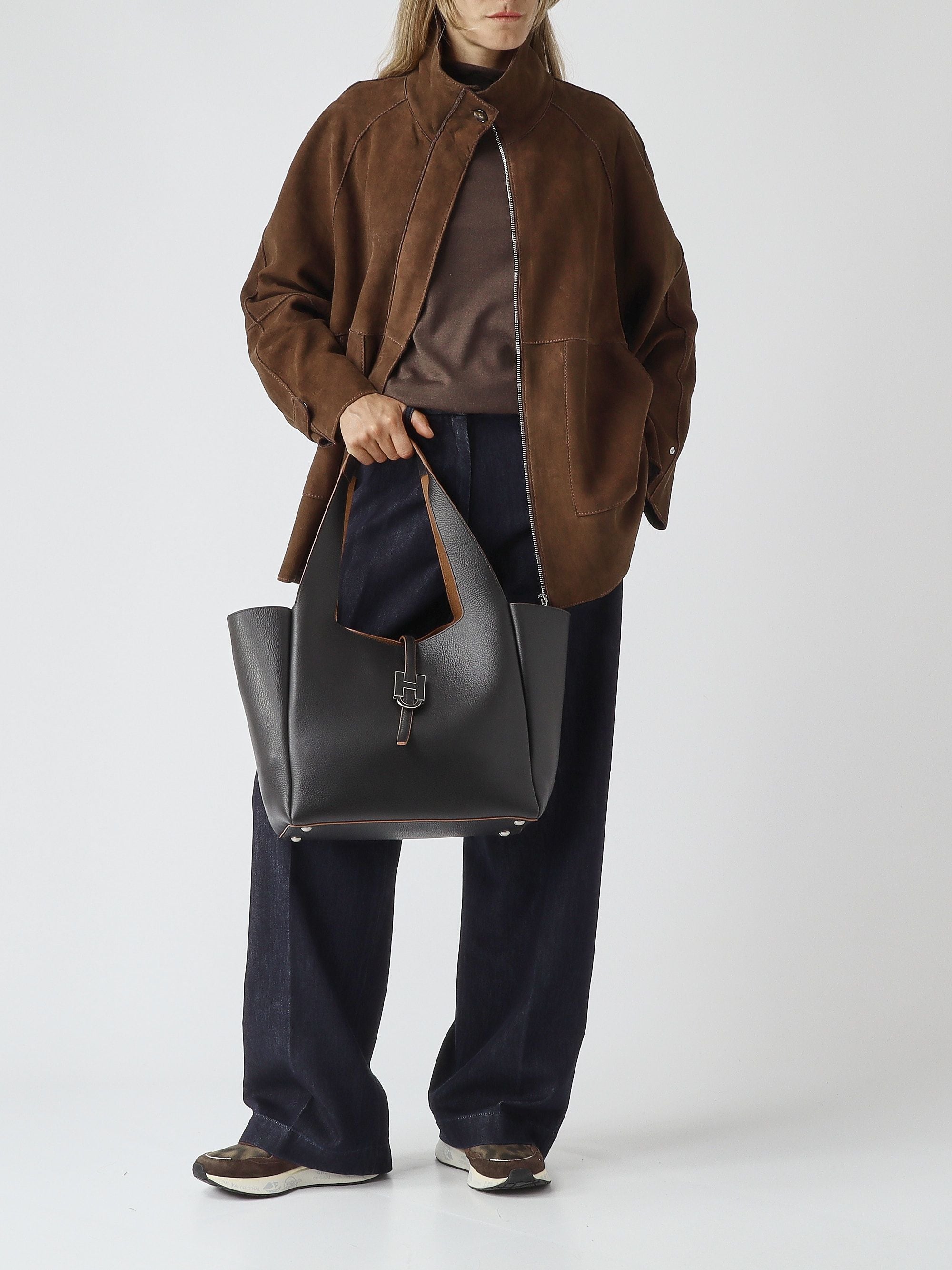 DW6-MALIKA Giacca Over Nabuk Whisky J24 Woman