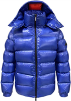 4035 Bomber Piuma Ultrapuffer Laque' Cappuccio Bluette Man