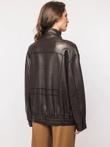 DW6-DROITE Bomber Dark Brown 06 Woman