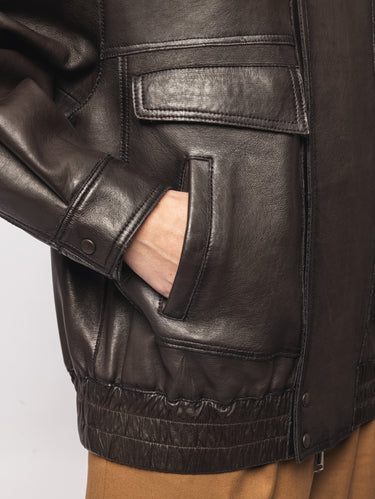 DW6-DROITE Bomber Dark Brown 06 Woman
