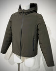 W5-0004 Giubbotto Reversibile Cappuccio Militare/Nero Man