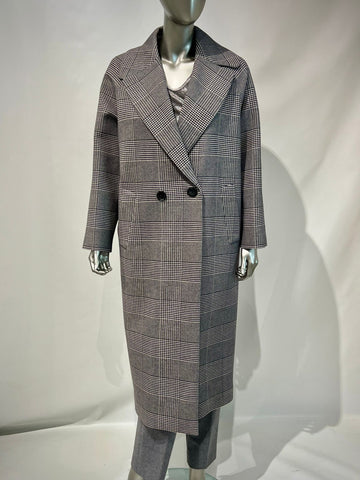 WD4-FD3277 Cappotto Doppiopetto Overcheck Blu