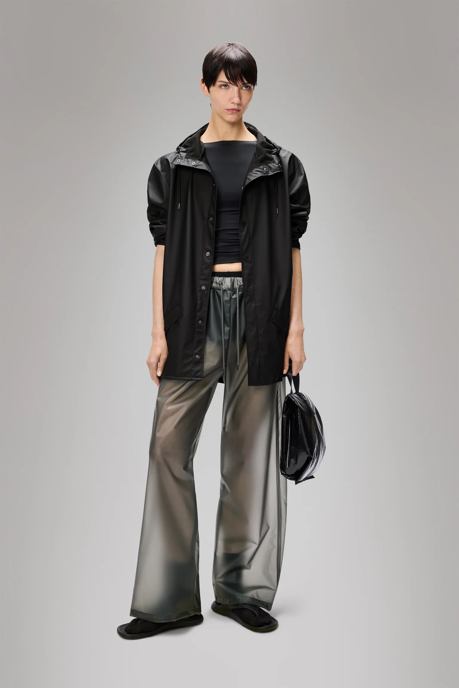 SD5-12010 Impermeabile Jacket Black Woman