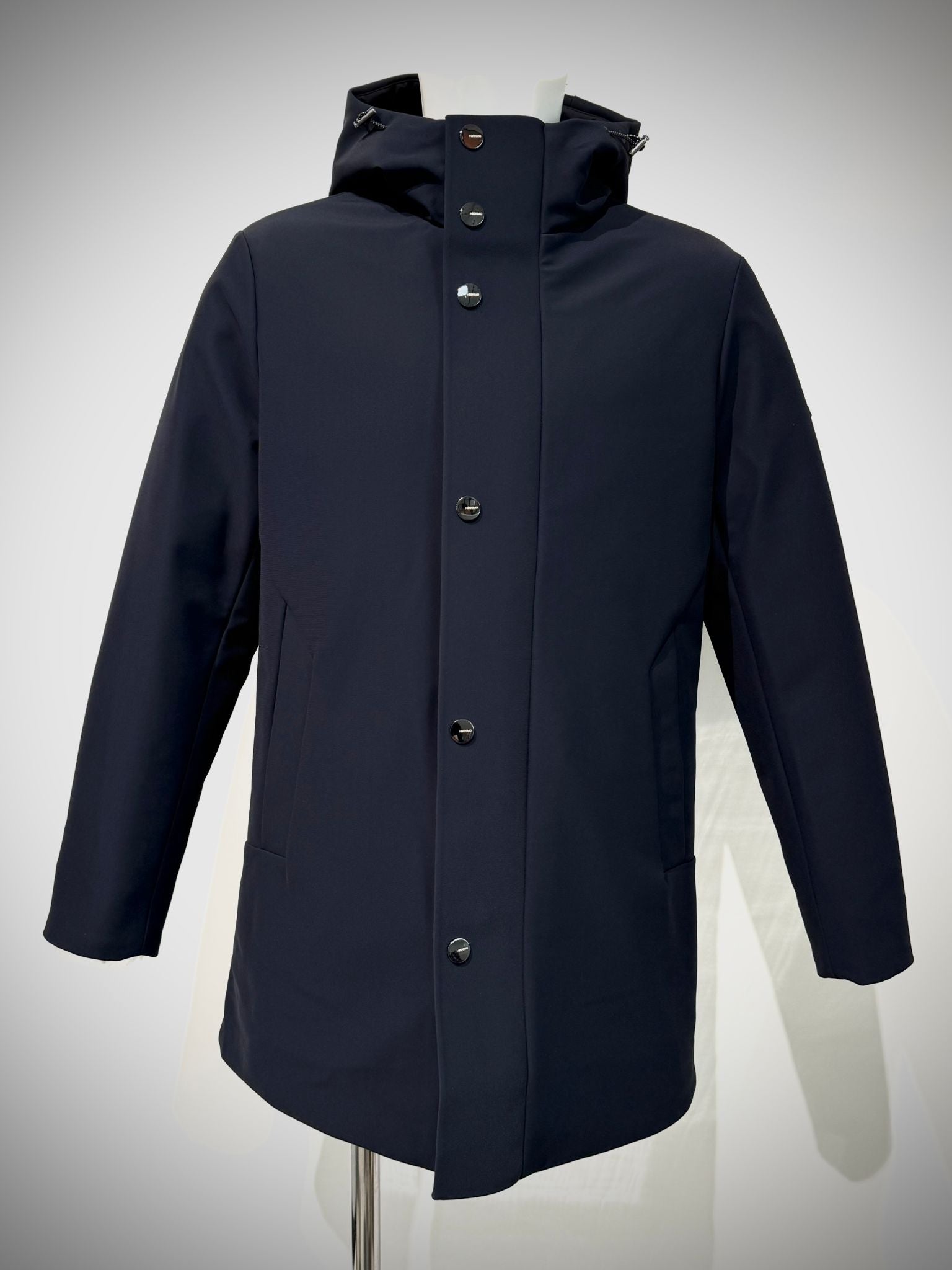 W5-0015 FROST Parka Tech Lungo Cappuccio Blu Man