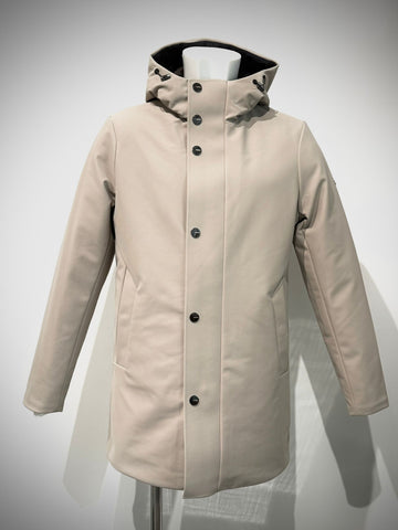 W5-0015 FROST Parka Tech Lungo Cappuccio Beige Man