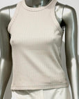 SD5-3446 Canotta a Costine Cropped Coconut Woman