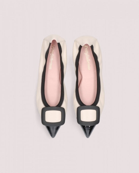 S4-51074 Ella Ballerina Sfilata Nappa Nero Perla