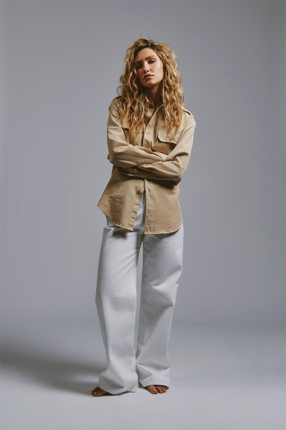 DS6-Denim Super Wide Bull White Woman