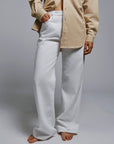 DS6-Denim Super Wide Bull White Woman