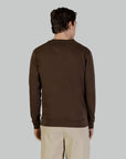 UW4-SW005 Felpa Active Patch Crewneck Brown Man