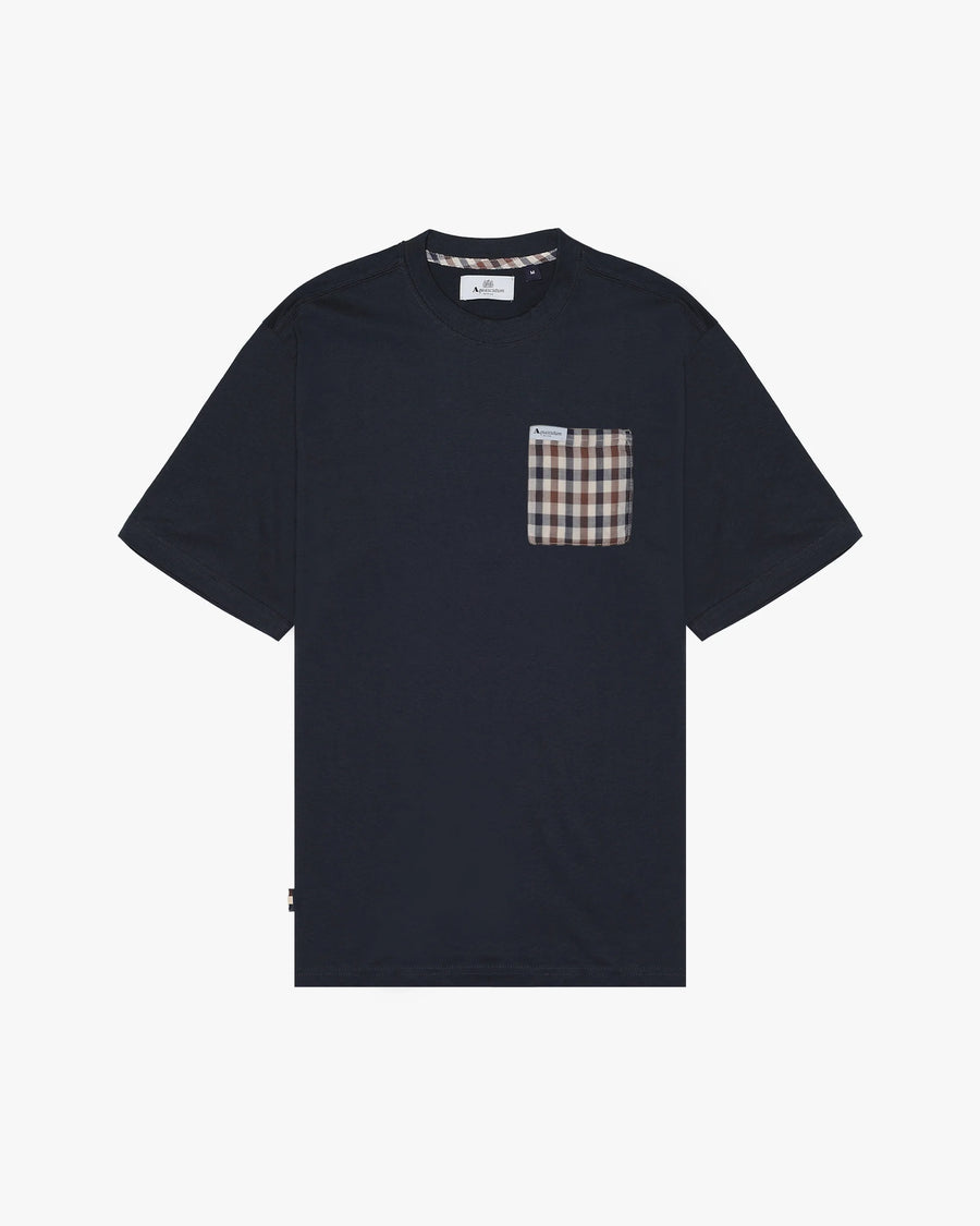 US5-TS007 T-Shirt Club Check Pocket Navy Man