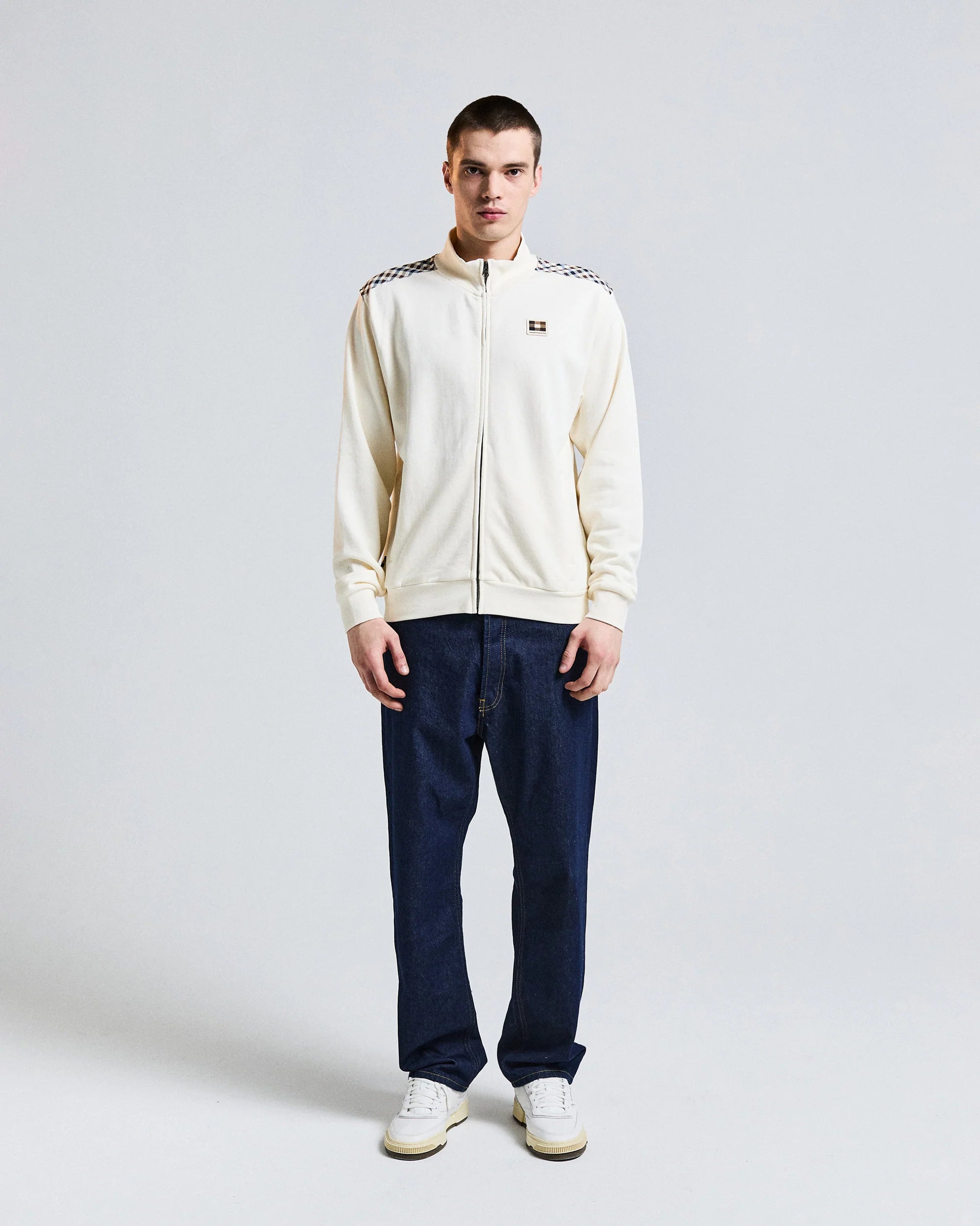 US6-SW014 Felpa Lamina Full Zip Old White Man