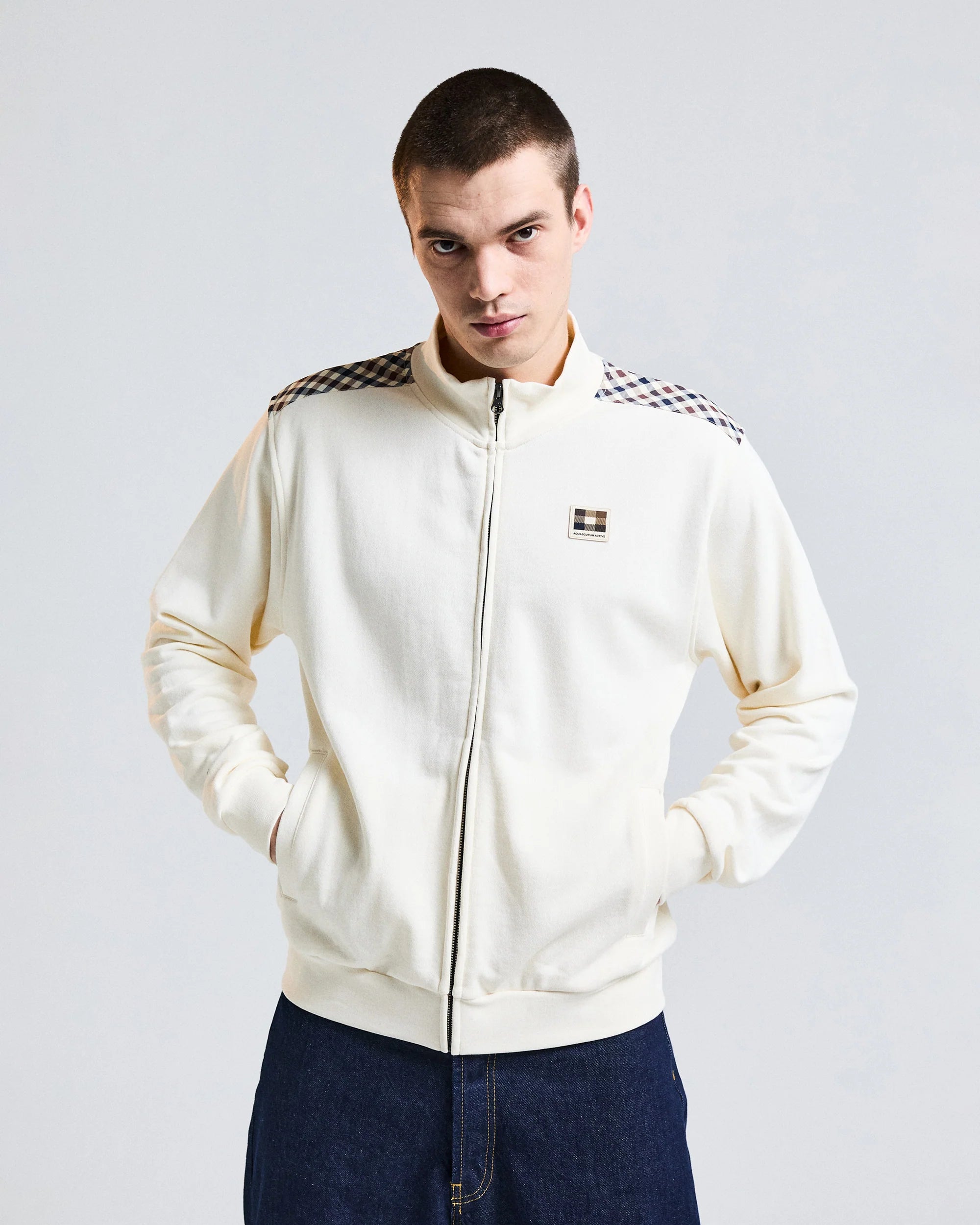 US6-SW014 Felpa Lamina Full Zip Old White Man