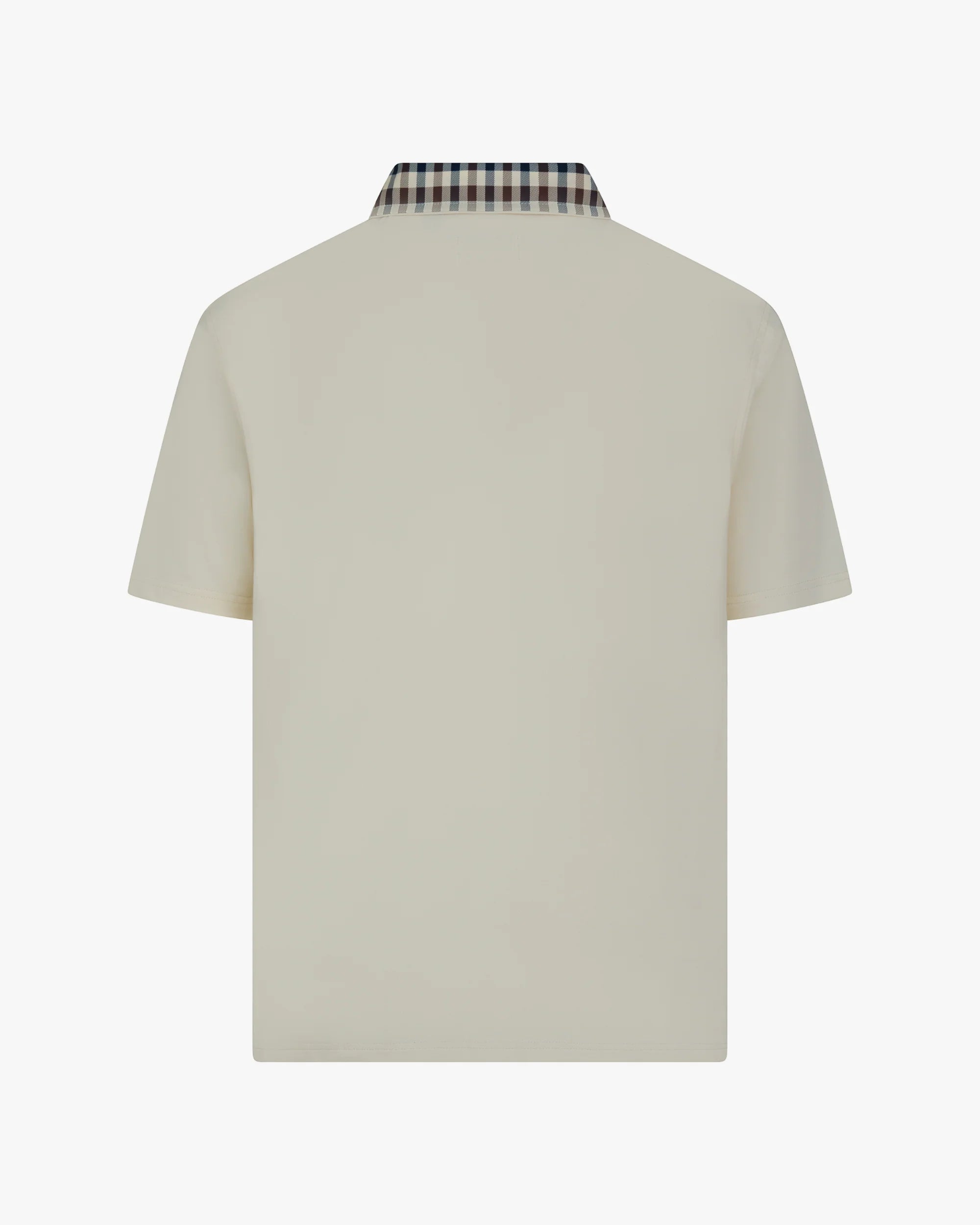 US6-PO006 Polo Check Collar Old White Man