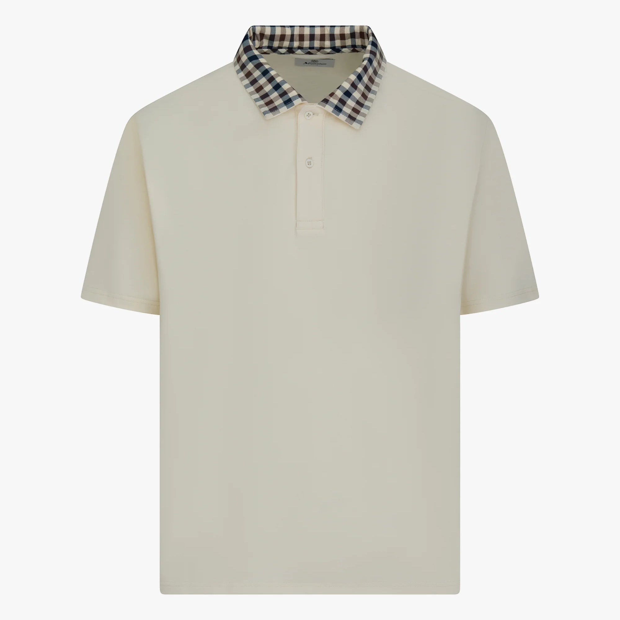 US6-PO006 Polo Check Collar Old White Man