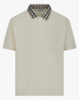 US6-PO006 Polo Check Collar Old White Man