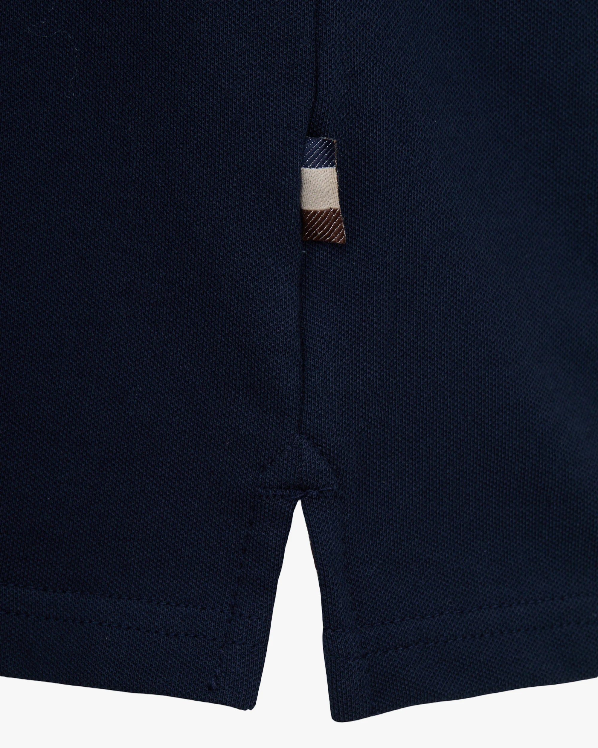 US6-PO006 Polo Check Collar Navy Man