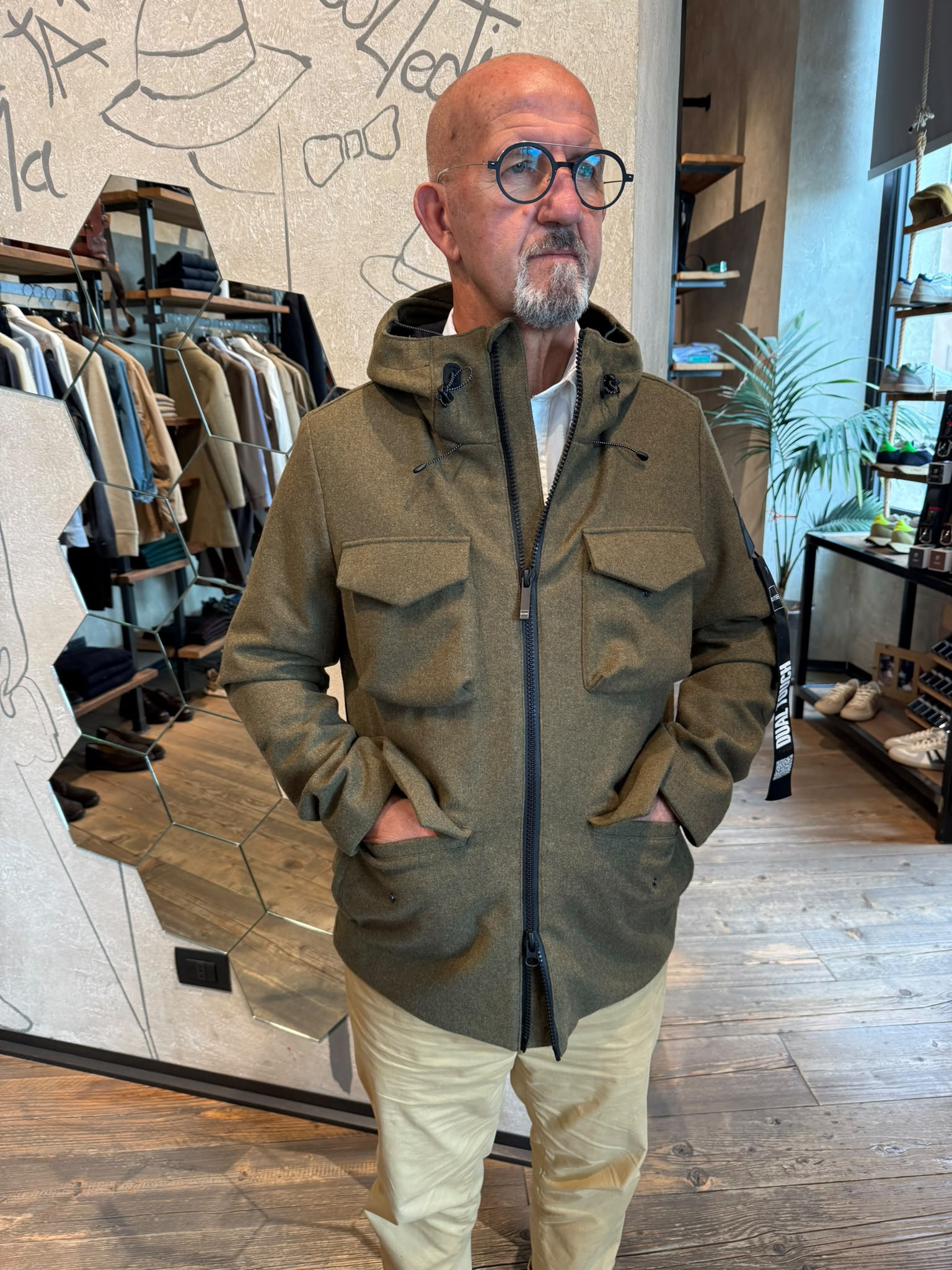 W6-SPIREMARK Field Jacket Tech Loden Man