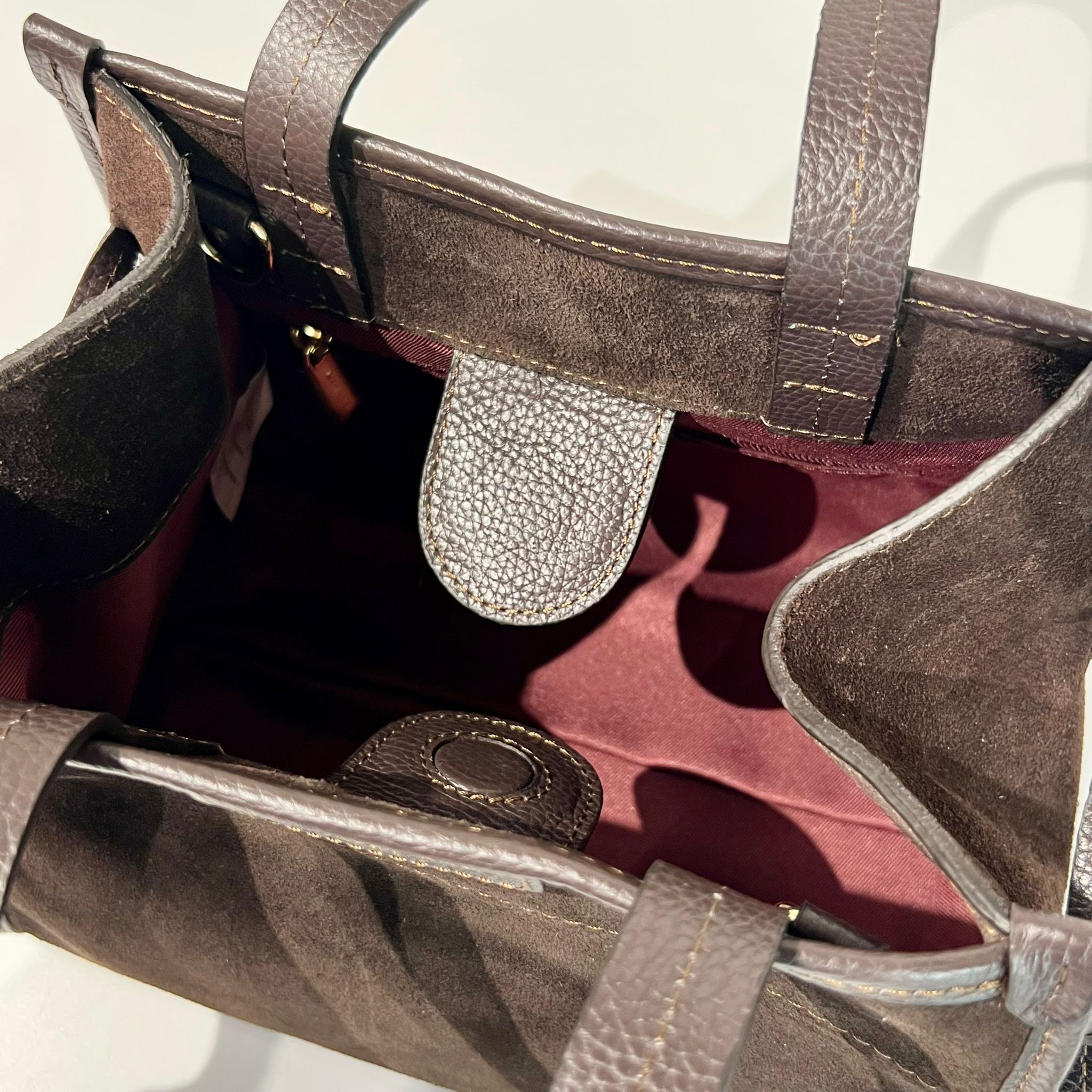 W5-1028 DIVA Borsa Suede Chocolate