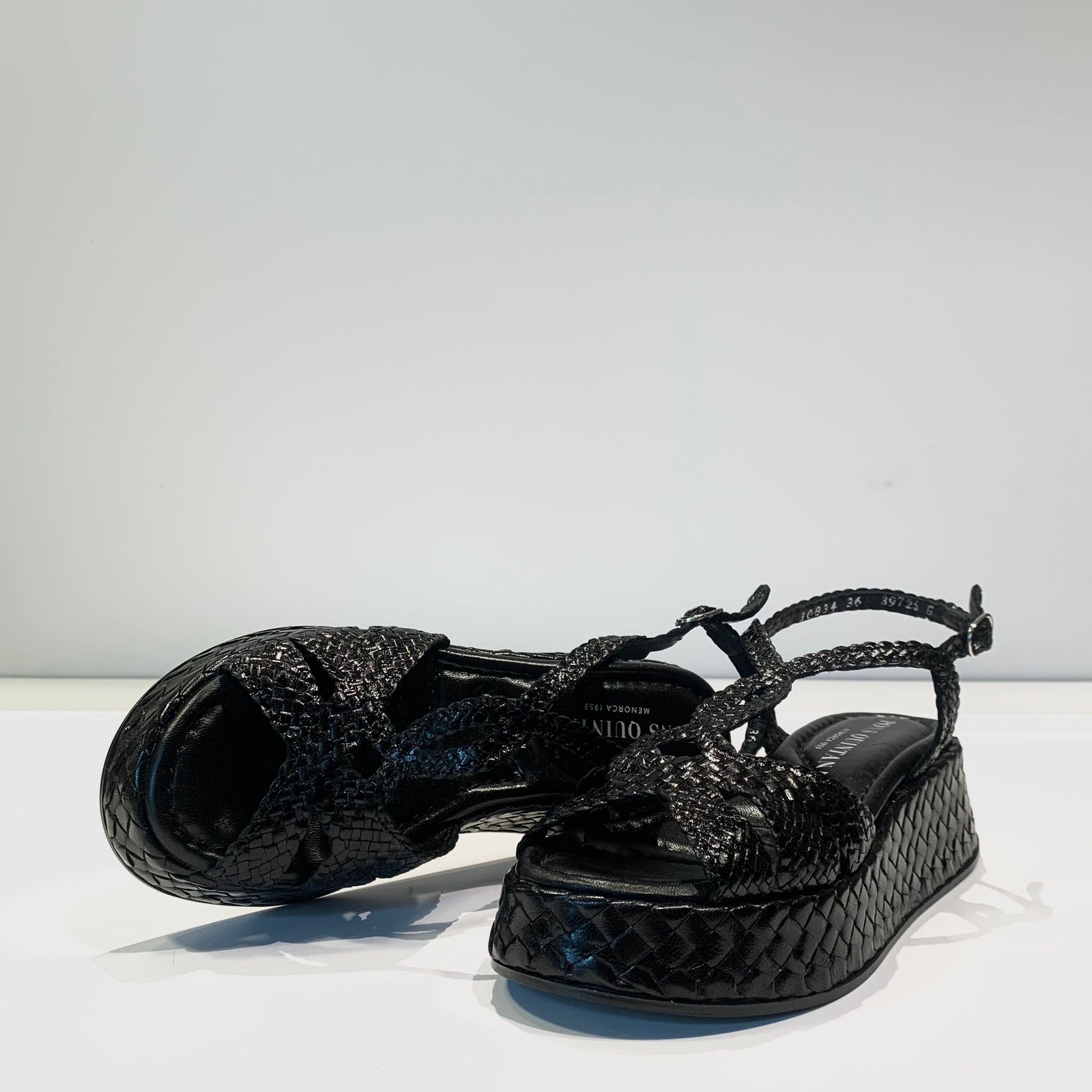 S4-10834 MAUI Sandalo Zeppa Negro