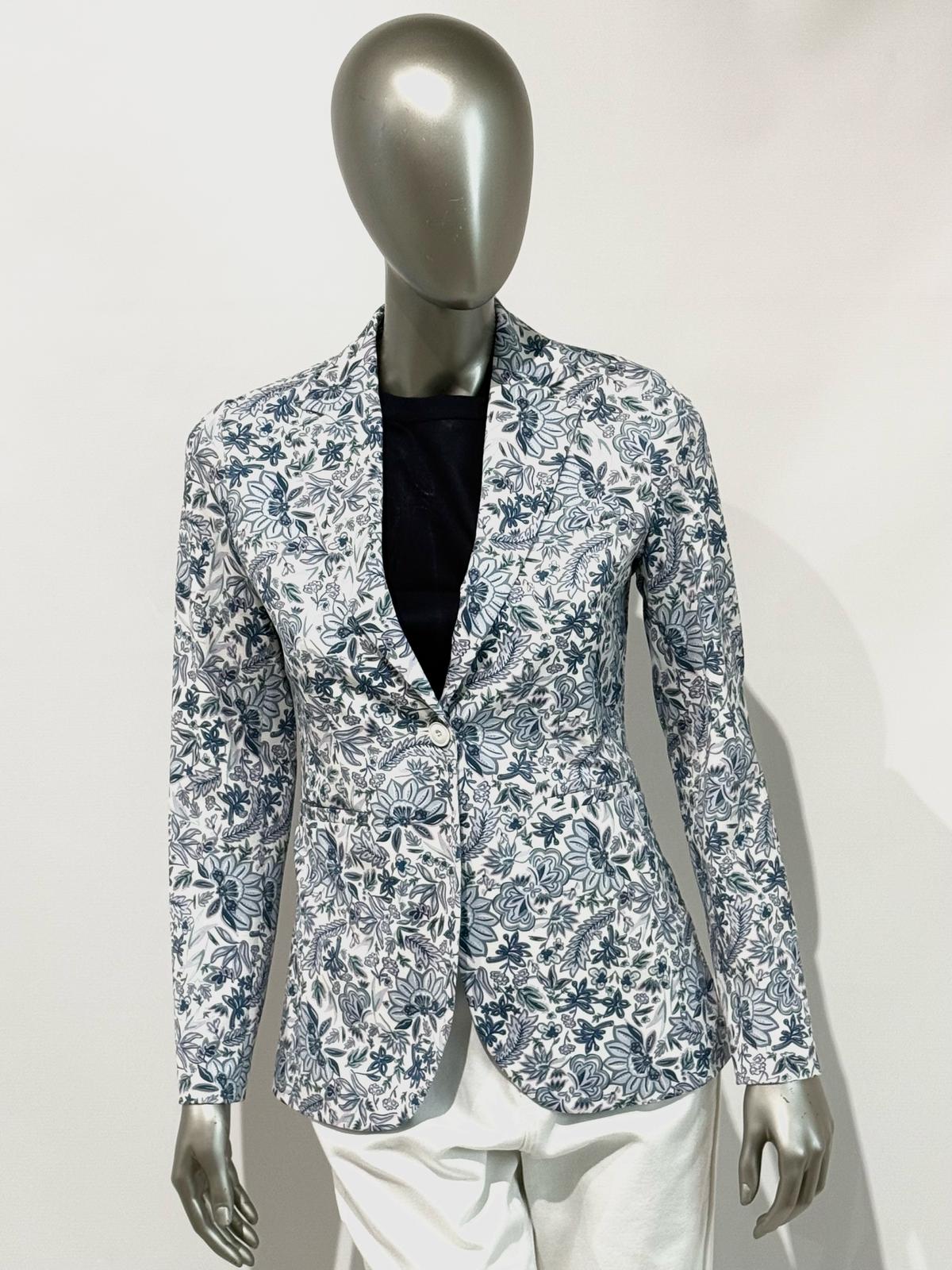 SD5-3523 Giacca Slim Piquet Deep Water Woman