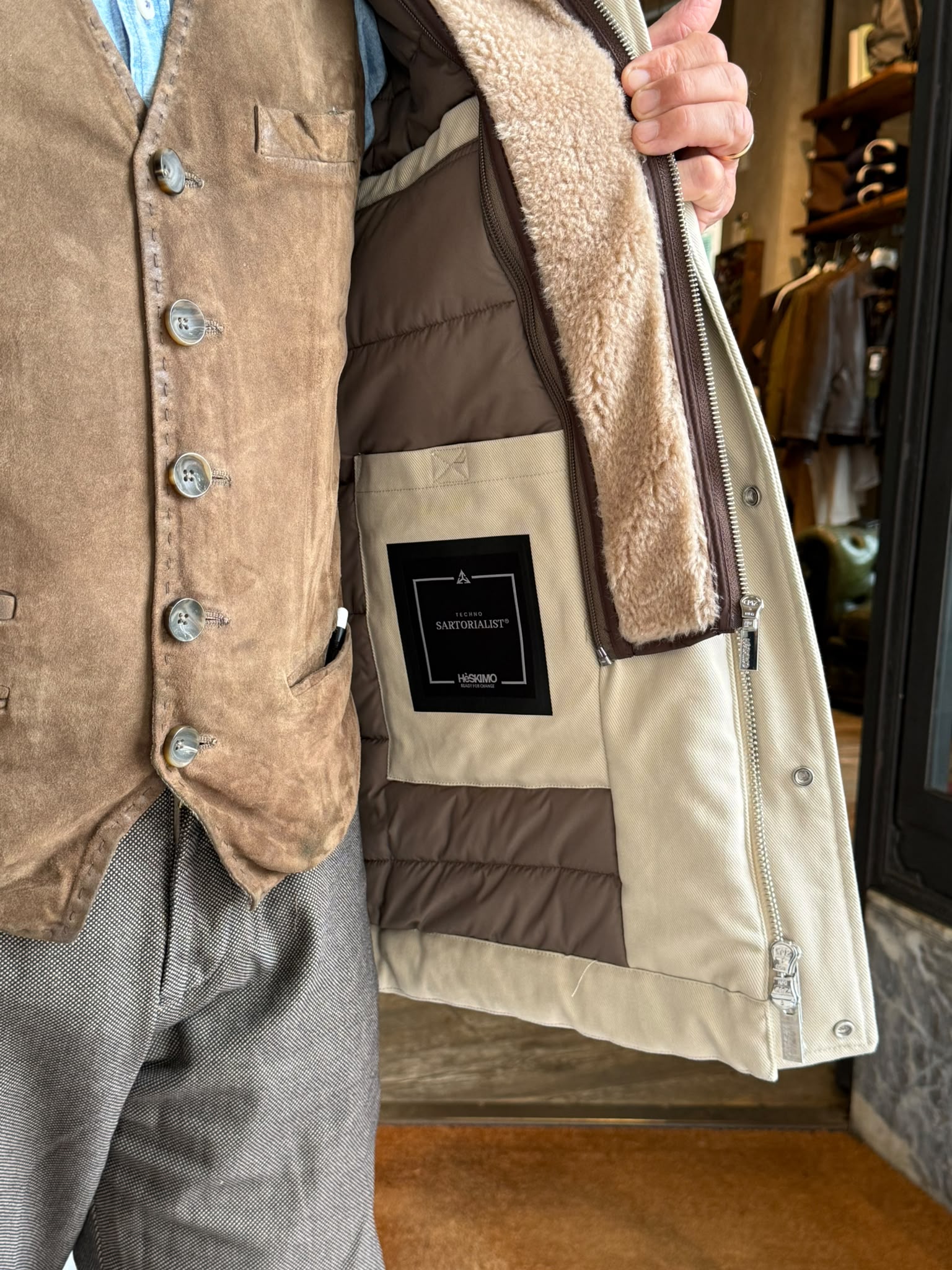 W6-0075 Parka Lungo Perla Man