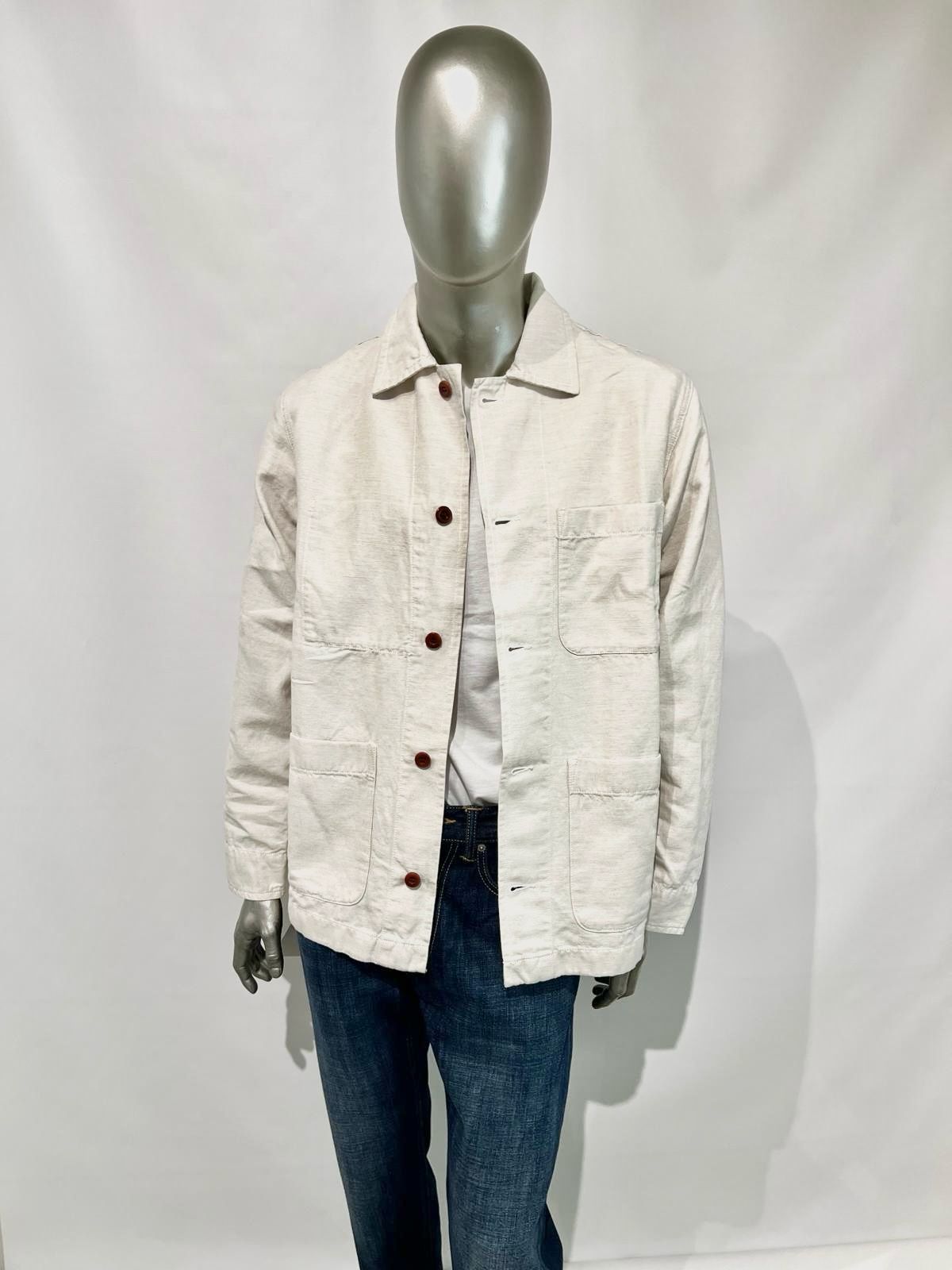 US5-ST.MALO Work Jacket Canvas Ivory Man