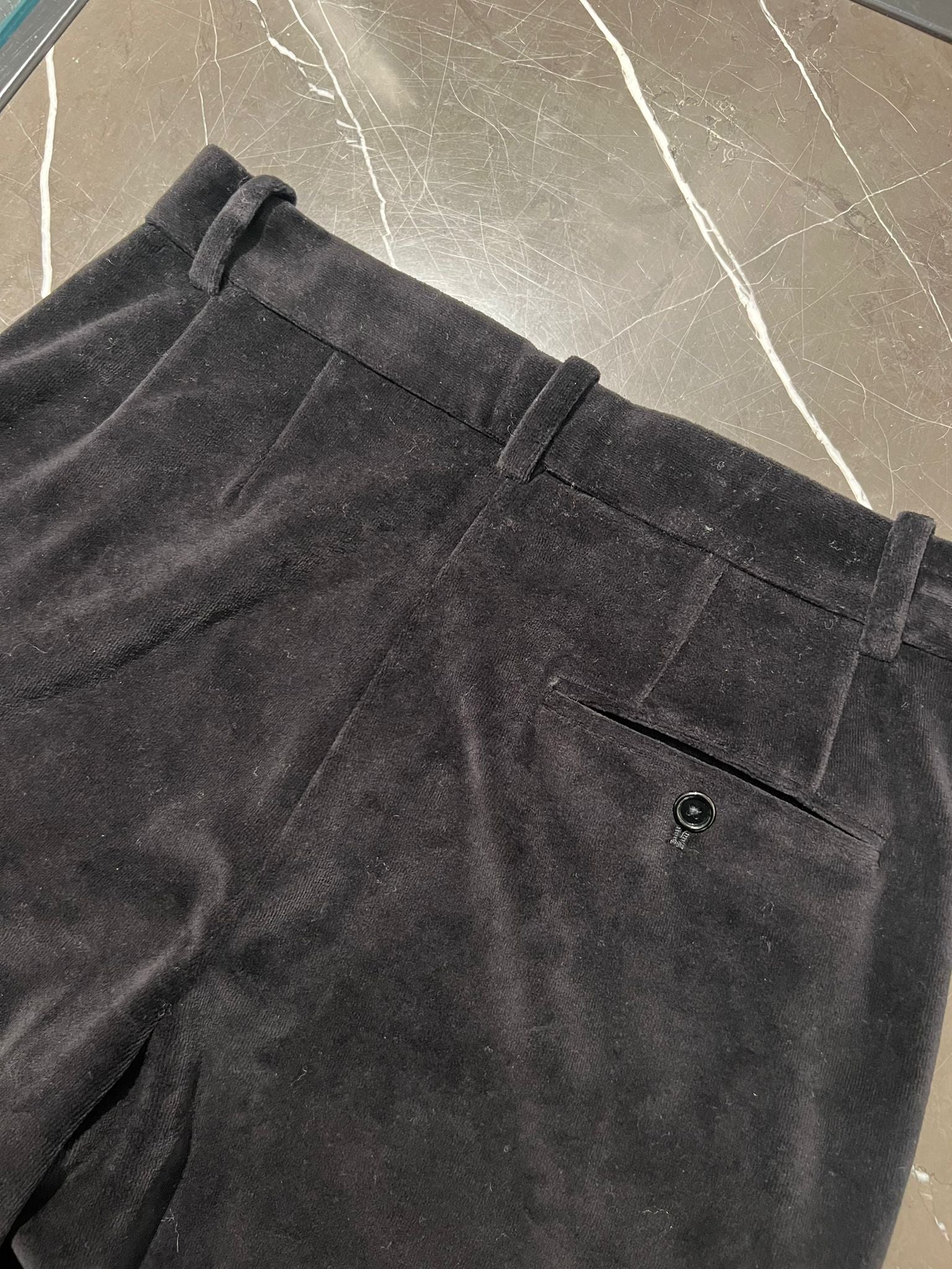 WD4-FD3180 Pantalone Masculine Velour Nero