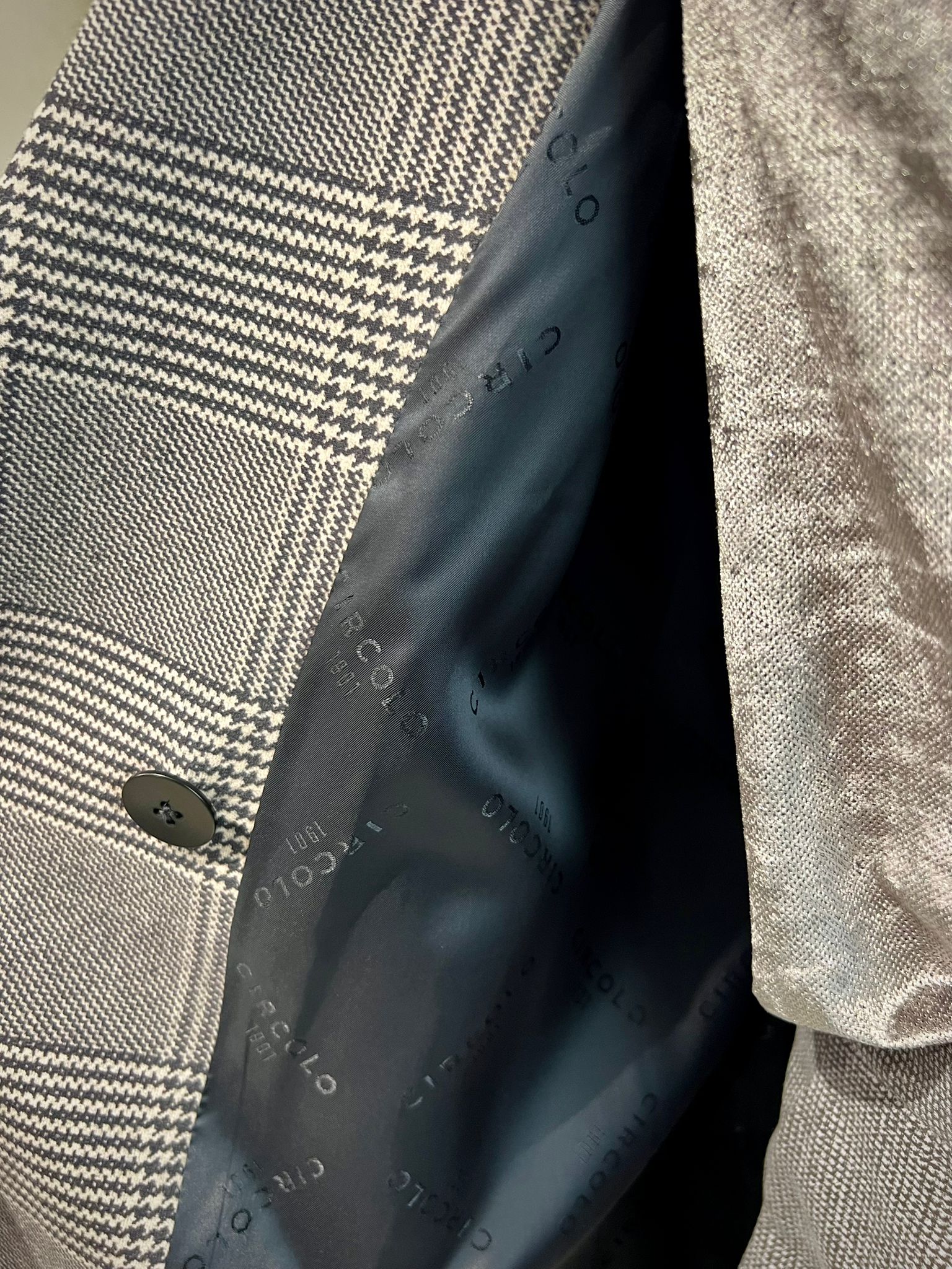 WD4-FD3277 Cappotto Doppiopetto Overcheck Blu